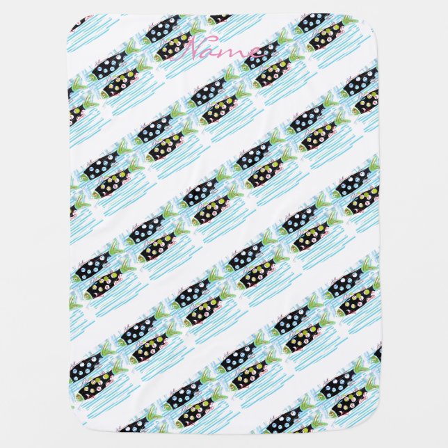 migrating fish Thunder_Cove any color Baby Blanket (Front)