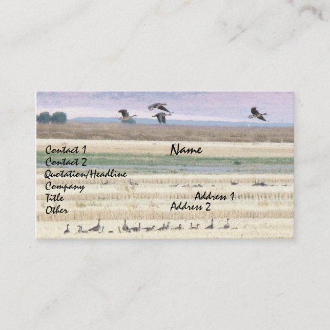 Migrating Geese Business Card (Front)