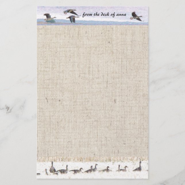 Migrating Geese Stationery (Front)