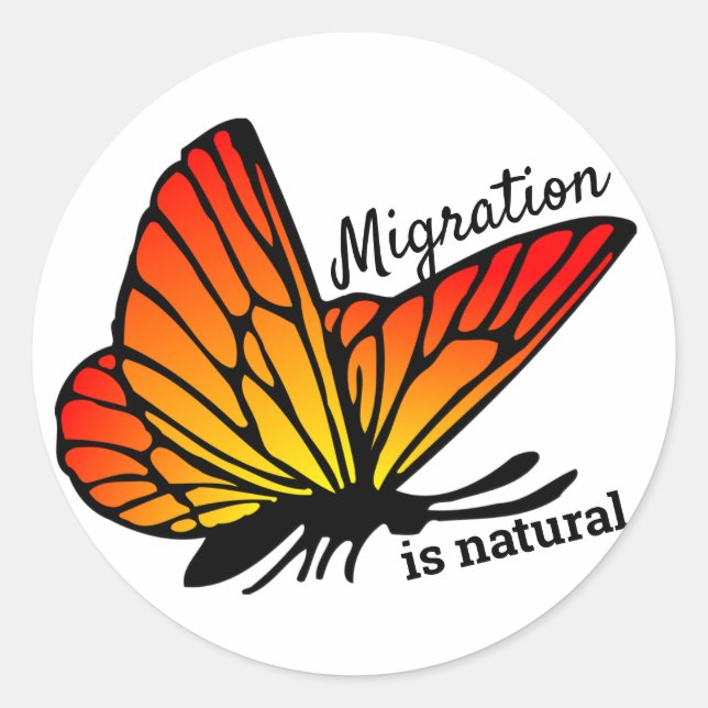 Migration is Natural 1.5" Round Sticker (Front)