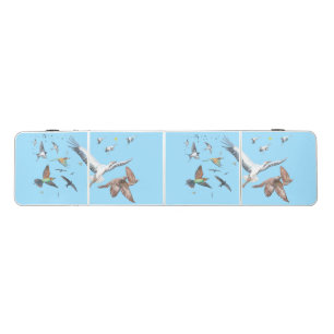 Migratory Birds Flying Illustration Beer Pong Table