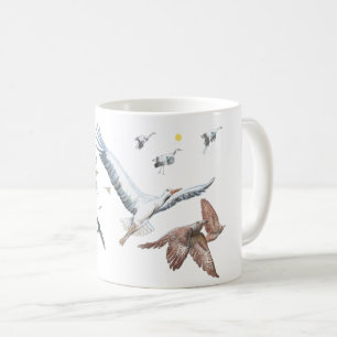 Migratory birds tracing their flights Illustration Coffee Mug