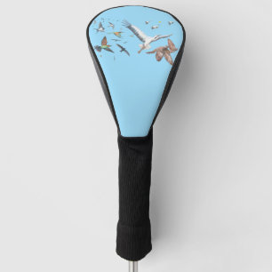 Migratory birds tracing their flights Illustration Golf Head Cover