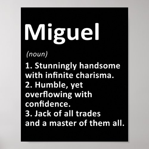 Miguel Definition D Name Funny Birthday 