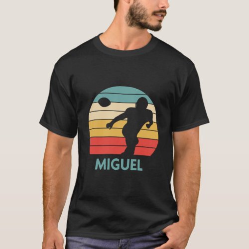 Miguel Name Gift Personalized Football T_Shirt