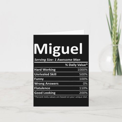 Miguel Nutrition Funny Birthday D Name 