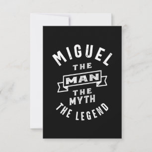 Miguel Personalized Name Birthday Gift RSVP Card