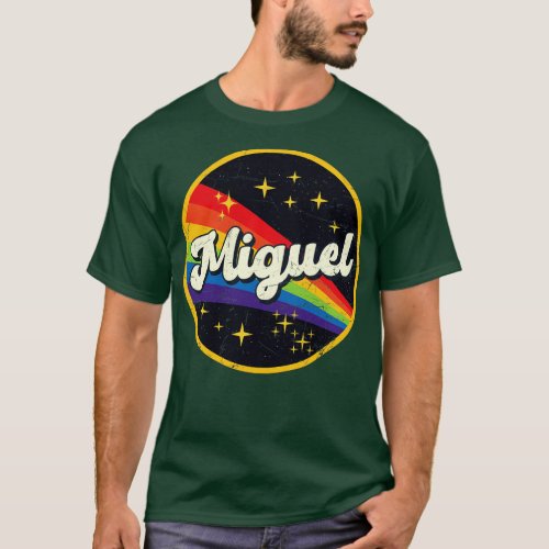 Miguel Rainbow In Space Vintage GrungeStyle T_Shirt