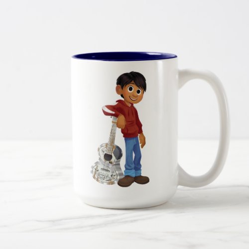 Miguel  With Guitar Two_Tone Coffee Mug