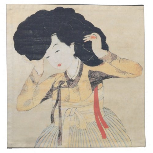 Miindo Portrait of a Beauty 미인도  Korea Artwork Cloth Napkin