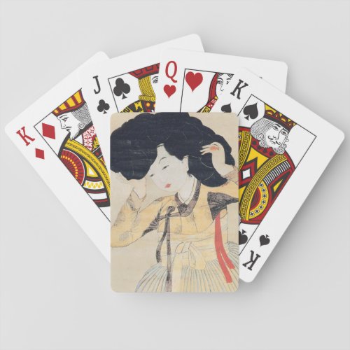  Miindo Portrait of a Beauty 미인도 Korean Artwork Playing Cards