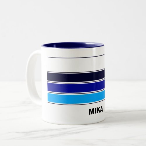 Mika Hakkinen helmet Two_Tone Coffee Mug