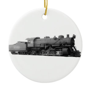 Mikado 2-8-2 Vintage Steam Engine Train Ceramic Ornament
