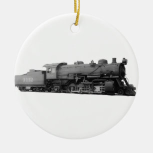 Mikado 2-8-2 Vintage Steam Engine Train Ceramic Ornament