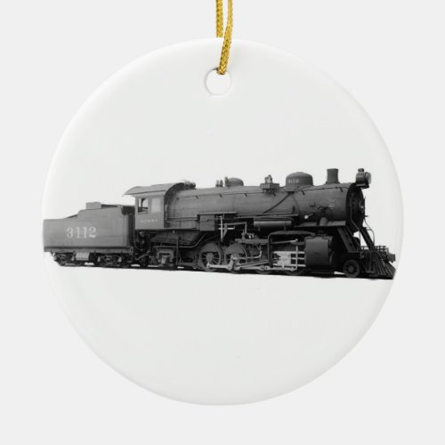 Mikado 2_8_2 Vintage Steam Engine Train Ceramic Ornament