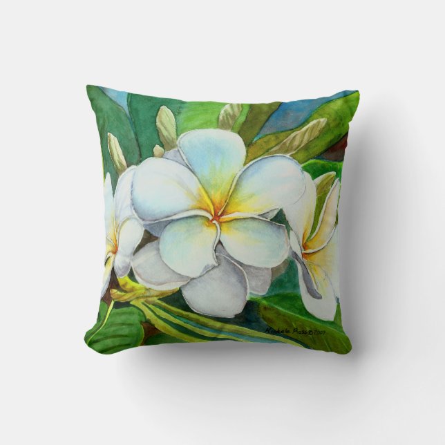 Mikala's Fresh Mangos Throw Pillow (Front)