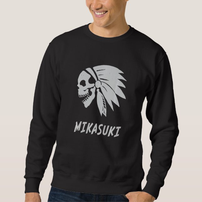 Mikasuki Native American Indian Born Freedom Evil  Sweatshirt (Front)