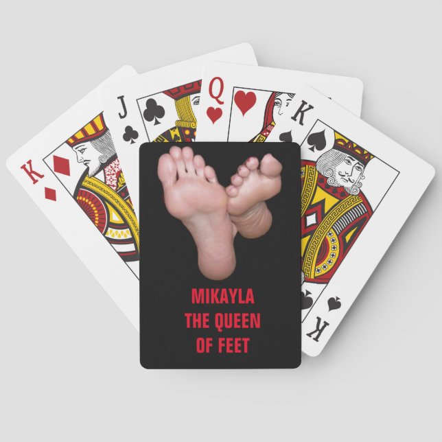 MIKAYLA THE QUEEN OF FEET POKER CARDS (Back)
