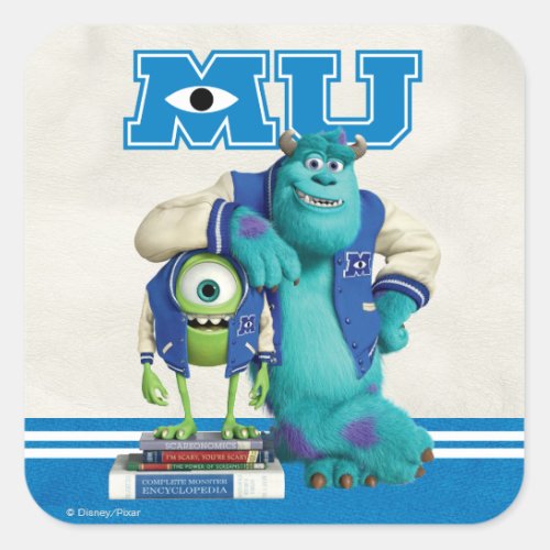 Mike and Sulley MU Square Sticker