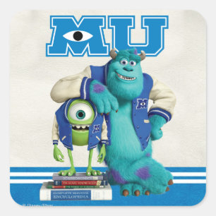 Mike and Sulley MU Square Sticker