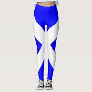 Mike blue white cross leggings