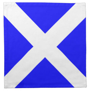 Mike blue with white cross napkin