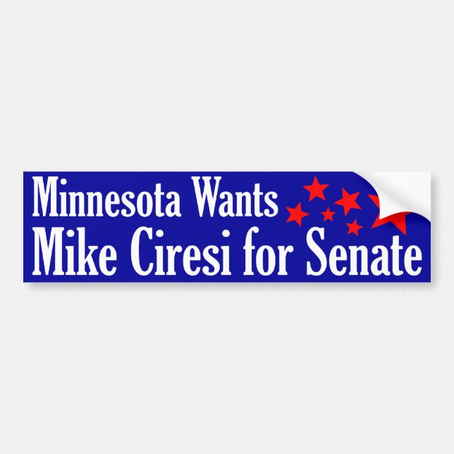 Mike Ciresi for Senate Bumper Sticker (Front)