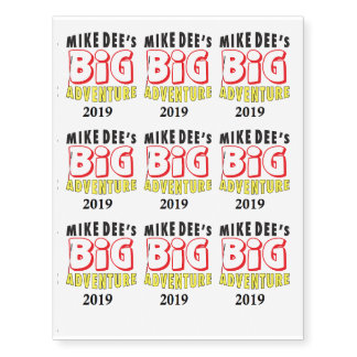 Mike Dee's Big Adventure Temporary Tattoos