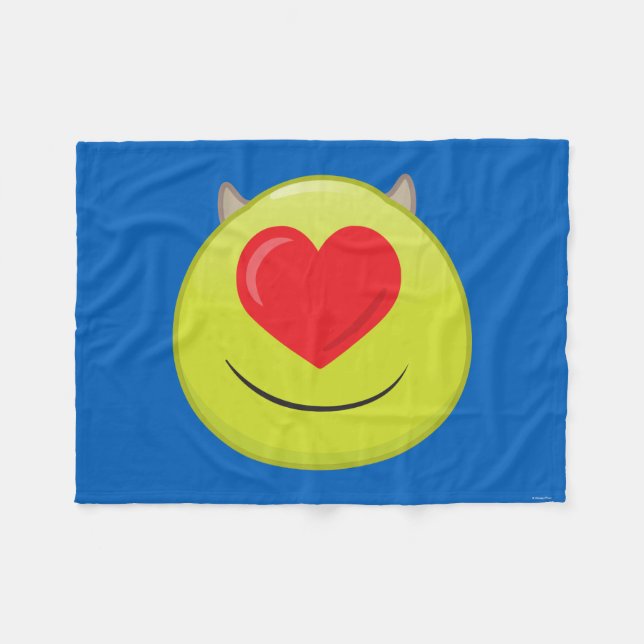 Mike Emoji Fleece Blanket (Front (Horizontal))