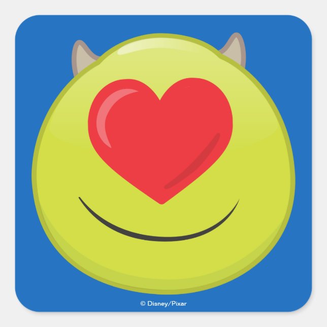 Mike Emoji Square Sticker (Front)