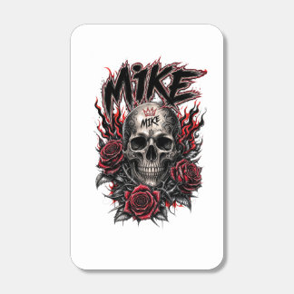 Mike Gothic Skull with Red Roses and Flames Matchboxes