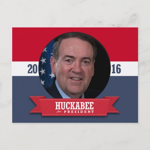 MIKE HUCKABEE 2016 POSTCARD
