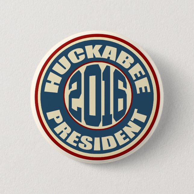 Mike Huckabee for President in 2016 Pinback Button (Front)