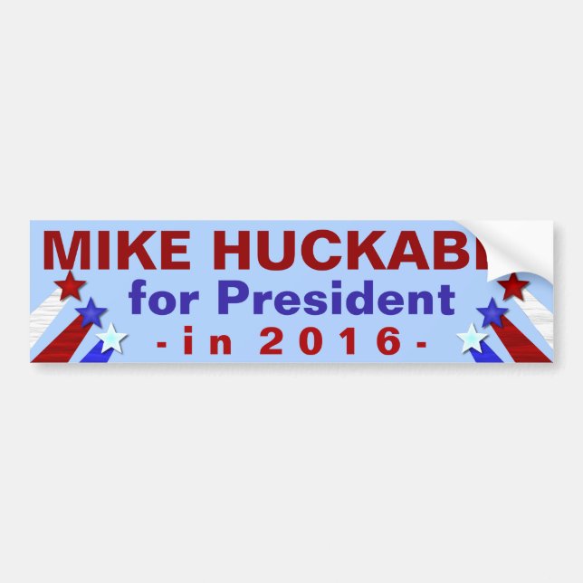 Mike Huckabee President 2016 Election Republican Bumper Sticker (Front)
