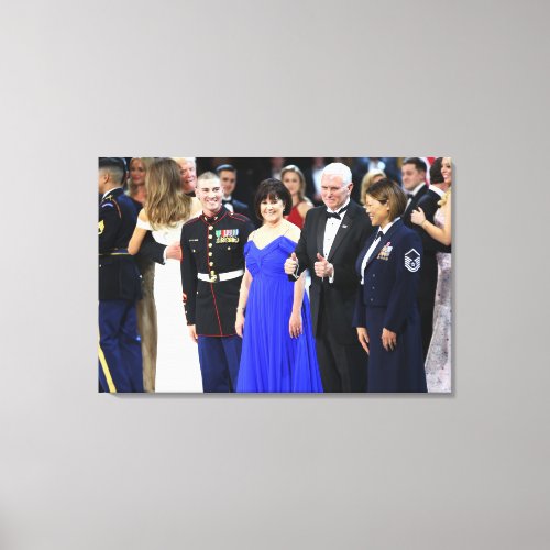 Mike  Karen Pence _ Trumps Dancing In Background  Canvas Print