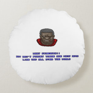 Mike KO'ed 2 Round Pillow