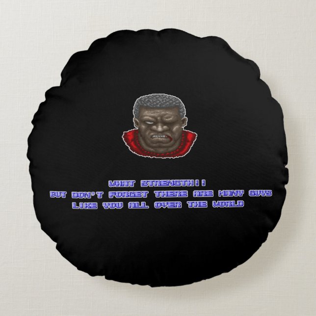 Mike KO'ed Round Pillow (Front)