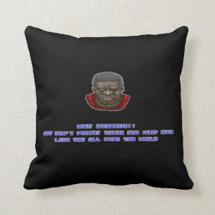 Mike KO'ed Throw Pillow