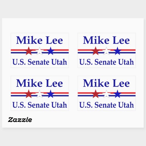 Mike Lee US Senate Utah 2022 Rectangular Sticker