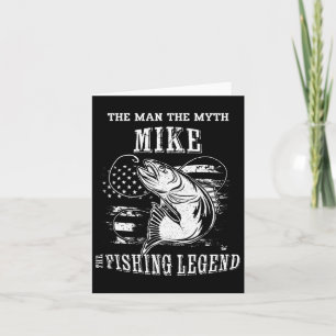 Mike Man Myth Fishing Legend Personalized Name Card
