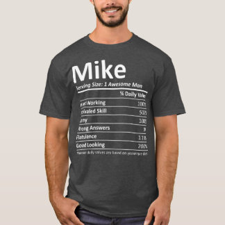 MIKE Nutrition Funny Birthday Personalized Name T-Shirt