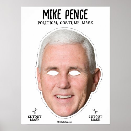 Mike Pence Costume Mask Poster