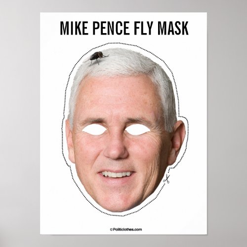 Mike Pence Fly Mask Cutout Poster