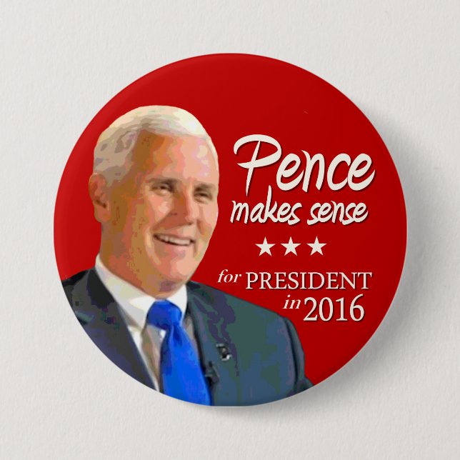 Mike Pence for President 2016 Pinback Button (Front)