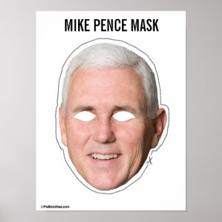 Mike Pence Mask Cutout Poster