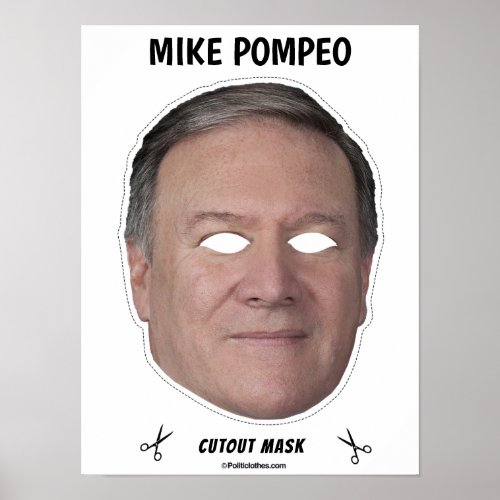 MIKE POMPEO Halloween Mask Poster