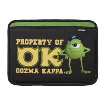 Mike - Property Of Ok Macbook Air Sleeve by disneypixarmonsters at Zazzle