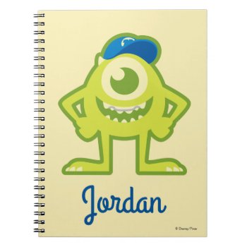 Mike Scare Student - Personalized Notebook by disneypixarmonsters at Zazzle