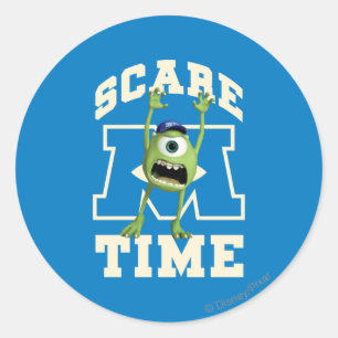 Mike Scare Time Classic Round Sticker