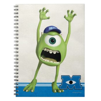 Mike Scaring Notebook by disneypixarmonsters at Zazzle